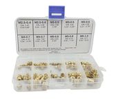 [initeq] Brass Threaded Inserts for Plastics Assortment A Insert Nuts for 3D Printing (Metric)