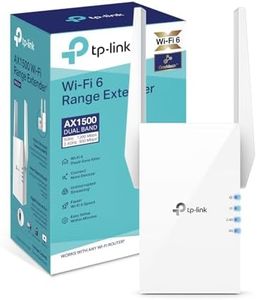 TP-Link Mesh WiFi 6 Booster, WiFi Repeater, Ultraxtend WiFi Range Extender with 1 Gigabit Port, 1500Mbps Internet Repeater, 5GHz, App Control Easy Setup, UK Plug (RE505X)