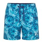 RIPT Essentials Boy's Quick Dry UV 50 Sun Protection Swimming Swim Shorts Trunks, Blue Tie Dye, 9-10 Years