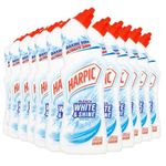 Harpic Toilet Bleach Gel, Original Scent, Pack 6 x 750 ml, Kills 99.9% of Bacteria, Toilet Cleaner