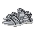 GRITION Hiking Sandals for Women, Ladies Sport Outdoor Walking Sandals Girls Summer Adjustable Open Toe Water Shoes Athletic Lightweight Beach Sandles (5.5 UK/39 EU, Black)