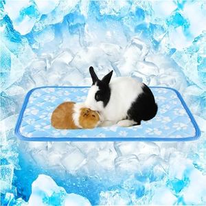 Rywell Self-Cooling Mat for Dogs Small,Cats,Rabbit&Guinea Pig cage Liners 24'' x 18''- Endothermic Color Changing Arc-Chill Cooling Fiber - Washable Non-Toxic Summer Pet Bed, Non-Slip, Foldable