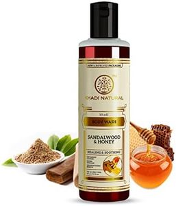 Khadi Natural Sandalwood & Honey Body Wash | Gentle Shower Gel for Healthy Skin | Body Wash for Calming Sunburns | Body Wash for Soft Skin | Suitable for All Skin Types | 210ml
