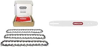 Oregon 3-Pack saw chain and 1 guide bar - 3/8" Low Profile, 0.50 inch (1.3mm), 52 drive links chainsaw chain and 14 Inch (35cm) A041 Mount Bar for Husqvarna, Ryobi, Einhell and more