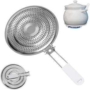 Double Layers Heat Diffuser for Gas Stove,Stainless Steel Heat Diffuser for Glass Cooktop with Cool Touch Handle,Even Heat Distribution Heat Diffuser for Electric Stove