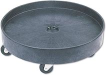 Rubbermaid Commercial Universal Drum Dolly for Container, 500-Pound Capacity, 24.38-Inch Diameter x 7.13-Inch Height, Black (FG265000BLA)