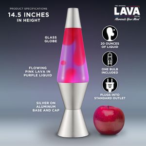 Lava Lamp 14.5-Inch – Pink and Purple Retro Light