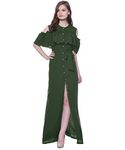 Uptownie Lite Women's Maxi Dress (ULFW16DR06-06-065--M_Green_Large)
