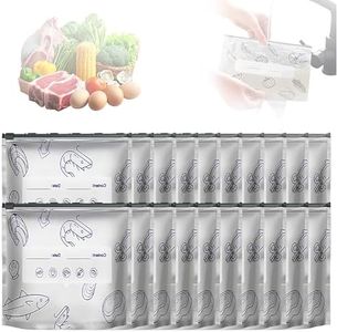 Reusable Aluminum Foil Sealable Storage Bags, Upgrade Reusable Food Storage and Preservation Slider Bags with a Stand-Up Bottom Design Preservations Bags for Kitchen (L(10.23 * 11.41in), 20pcs)