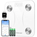 Bluetooth Body Fat Scale, INSMART Bathroom Smart Digital Weight Scale Composition Monitor for Body Weight, Fat, BMI, Water, BMR, Muscle Mass with Smartphone APP, Fitness(396Lb/180Kg)