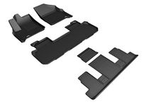 3D MAXpider Custom Fit Kagu Floor Mat (Black) Compatible with Chevrolet Traverse 2018-2023 Second Row Bucket Seat - Full Set