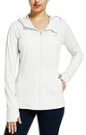 Willit Women's UV Shirts UPF 50+ Long Sleeve Sun Protection Jacket Hooded SPF Shirts with Pockets White L