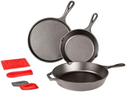 Lodge L6SPB41 Essential 6 Piece Skillet Set, Black