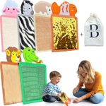 BlissfulBond 6 Animal Sensory Mats Autism Equipment ADHD Stress Anxiety Relieve Textured Floor Tiles Wall Fidget Baby Sensory Toys Autistic Children Kids Toddler Montessori Newborn gift with Carry Bag
