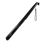 TYGA STORE Shoe Horn Extra Long Handled 23 inches, 58cm, Comfortable, Elongated Footwear Fitter (For Men & Women) (Black, 1)