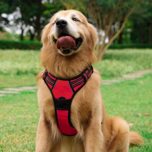 rabbitgoo Large Dog Harness – Adjustable No-Pull, Red