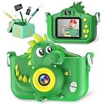 Dinosaur Kids Camera Toys, Camera for Kids with 32GB SD Card 1080P HD Kids Digital Camera Suitable for 3 4 5 6 7 8 9 Years Old Girls and Boys Gift Toys