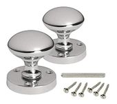 HANDLESTORE Designer Round Mortice Door Knob - Sprung - 3 Colours (Polished Chrome Set)