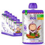 Little Inca The Yummy Purple (6x100g) | Organic Quinoa Plant-based Baby Food Recyclable Pouches For Gut Health & Cognitive Support | Carrot, Spinach, Blackcurrant, Strawberry | Dairy-Free | 6 Months+