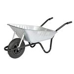 Walsall Wheelbarrows 85 Ltr Galvanized Builders Barrow Wheelbarrow in a Box - Pneumatic Wheel