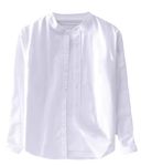 Try This Casual Men's Front Button Shirt Without Inner for Everyday Wear Exercising and Outdoor Activities. Slim-Fit and Regular-Fit Styles. White-XL