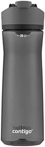 Contigo Cortland Spill-Proof Water Bottle, BPA-Free Plastic Water Bottle with Leak-Proof Lid and Carry Handle, Dishwasher Safe, Licorice, 24oz