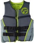 Full Throttle Adult Hinged Rapid Dry USCG Approved Life Jacket, Lime, Small