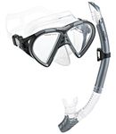 Phantom Aquatics Mexico Mask Dry Snorkel Set, Silver