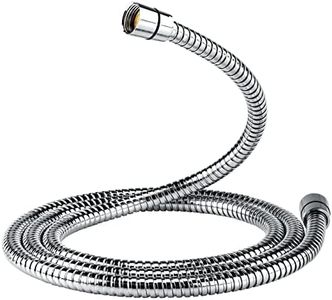 Eisinly Shower Hose, 79 Inches Extra Long Stainless Steel Handheld Shower Head Hose with Brass Insert and Nut, Durable and Flexible, Chrome