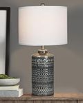JUNNAI Gray Ceramic Table Lamp 24.5
