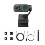 Insta360 Link 2 Pro Creater Bundle – 4K PTZ Webcam for PC/Mac, 1/1.3” Sensor, Low-Light, AI Tracking, HDR, Directional Noise-Canceling Mics, Supports Stream Deck, Zoom, Teams, Twitch for Streaming