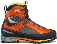 SCARPA Men's Charmoz HD Waterproof Boots for Hiking and Mountaineering, Shark/Orange, 8-8.5 Women/7-7.5 Men