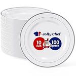 JOLLY CHEF 100 Pieces Silver Plasti