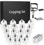 Mulangeegle Cupping Set, Cupping Therapy Set,20 Massage Cups Back Cupping Device, Professional Chinese Cupping Kit with Vacuum Pump for Massage Therapy - Improve Your Health Wellness (20pcs)