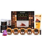 NutriGlow Gold Kesar Facial Kit (250gm + 10ml) with Bleach Cream (43gm) & Face Wash (65ml), All Skin Types (Pack Of 3)