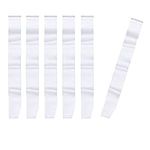 NUOLUX White Blank Plain Satin Sash DIY Sash for Birthday Baby Shower Hen Party Supply Pack of 6