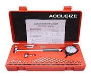 Accusize Industrial Tools Dial Bore Gauge Set, 1.4-6 inch Measuring Range, 0.0005'' Graduation Interval, Ee20-1406