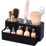 Lifewit Hair Tool Organizer, Hair Blow Dryer Holder Countertop, Removable Acrylic Hair Brush Storage Stand for Curling Iron/Hair Styling Tools/Makeup Accessories in Bathroom, Vanity, Kitchen