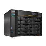 Asustor Lockerstor 10 Gen3 AS6810T 10 Bay NAS, AMD Ryzen Quad-Core 2.3 GHz, 16GB RAM ECC DDR5, 4 M.2 NVMe Slots, Dual 5GbE and Dual 10GbE Port, USB4 Type-C, Network Attached Storage (Diskless)