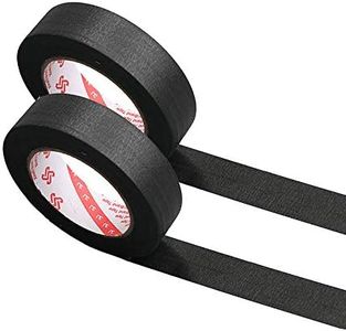 Vogueing Tool 2 Rolls 20mm x 50m Textured Paper Tape Writable Masking Tape Painters Tape for Paint Craft and DIY- Black