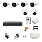 CP Plus 8CH DVR + 2.4MP (Guard+) 2 Dome & 4 Bullet Cameras with 24/7 Colorful Imaging (Day/Night Color Vision) + 2TB HDD + Copper Cable Roll (1+3) + CLOCITE 8CH SMPS + BNC & DC Full Combo Kit