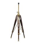 Rustic Antique Wooden Tripod Lamp Stand, Nautical Floor LAMP Big Lamp Stand (Brown)