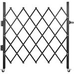 VEVOR Single Folding Security Gate, 48" H x 71" W Folding Door Gate, Steel Accordion Security Gate, Flexible Expanding Security Gate, 360° Rolling Barricade Gate, Scissor Gate or Door with Padlock