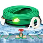 HEATIT 2FT Heat Tape for Water Pipe Freeze Protection Self-Regulating Heat Cable for Metal and Plastic Pipes Roof & Gutters De-Icing Heating Trace Tape Anti-Freeze Pipe Heater System 6ft Lighted Plug