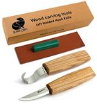 BeaverCraft S01L Wood Spoon Carving Knives Set Spoon Making Tools Kit Whittling Knife Hook Knife Left-Handed Bowl Cup Kuksa for Beginners Woodworking Professional Left Handed Wood Carving Kit