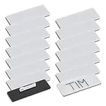 15-Pack Blank White Name Tag Badges