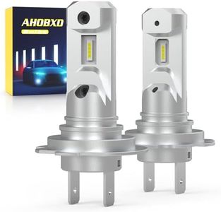 AHOBXD H7 Fog Light Bulbs 6500K White Super Bright 600% Plug and Play Car Fog Light Bulbs Pack of 2