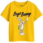 Bon Organik Girl's Regular Fit T-Shirt (BON11408_Yellow