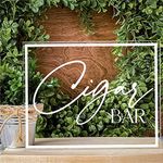 Cigar Bar Sign for Weddings Mens Bi