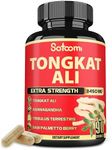 Natural Tongkat Ali Root Extract 200:1 - 9in1 Equivalent to 3450mg - 1 Pack 90 Vegan Caps 3 Month Supply